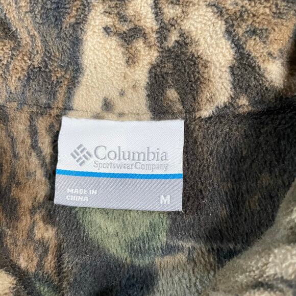 Columbia Youth Camo Fleece Zip Jacket Mossy Oak Style Outdoor M gorpcore hunting - Picture 2 of 9